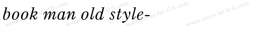 book man old style字形字体转换